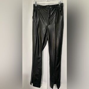 Abercrombie & Fitch Faux Leather Black Ultra High Rise The Skinny Pants Sz 30/10